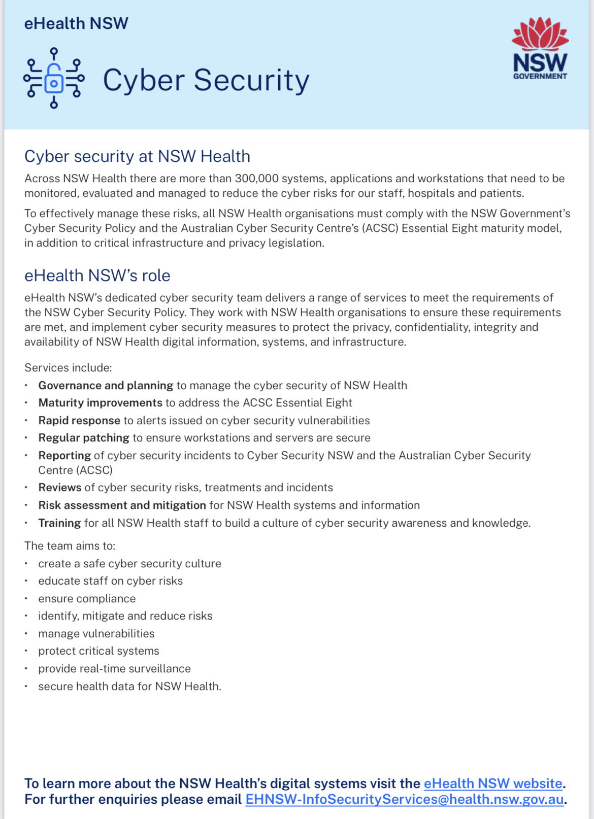 Cyber Security at NSW Health preview