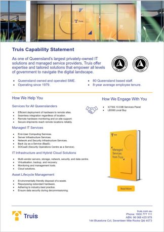 Truis Government Capability Statement