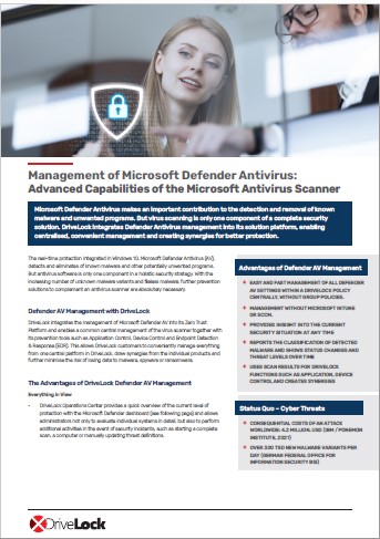 DriveLock Defender Management preview