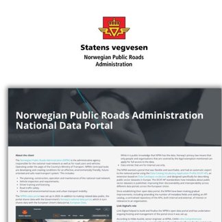 Data Portal for Norwegian Public Roads Administration