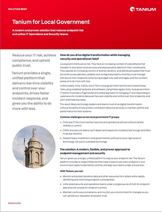 Tanium for Local Government