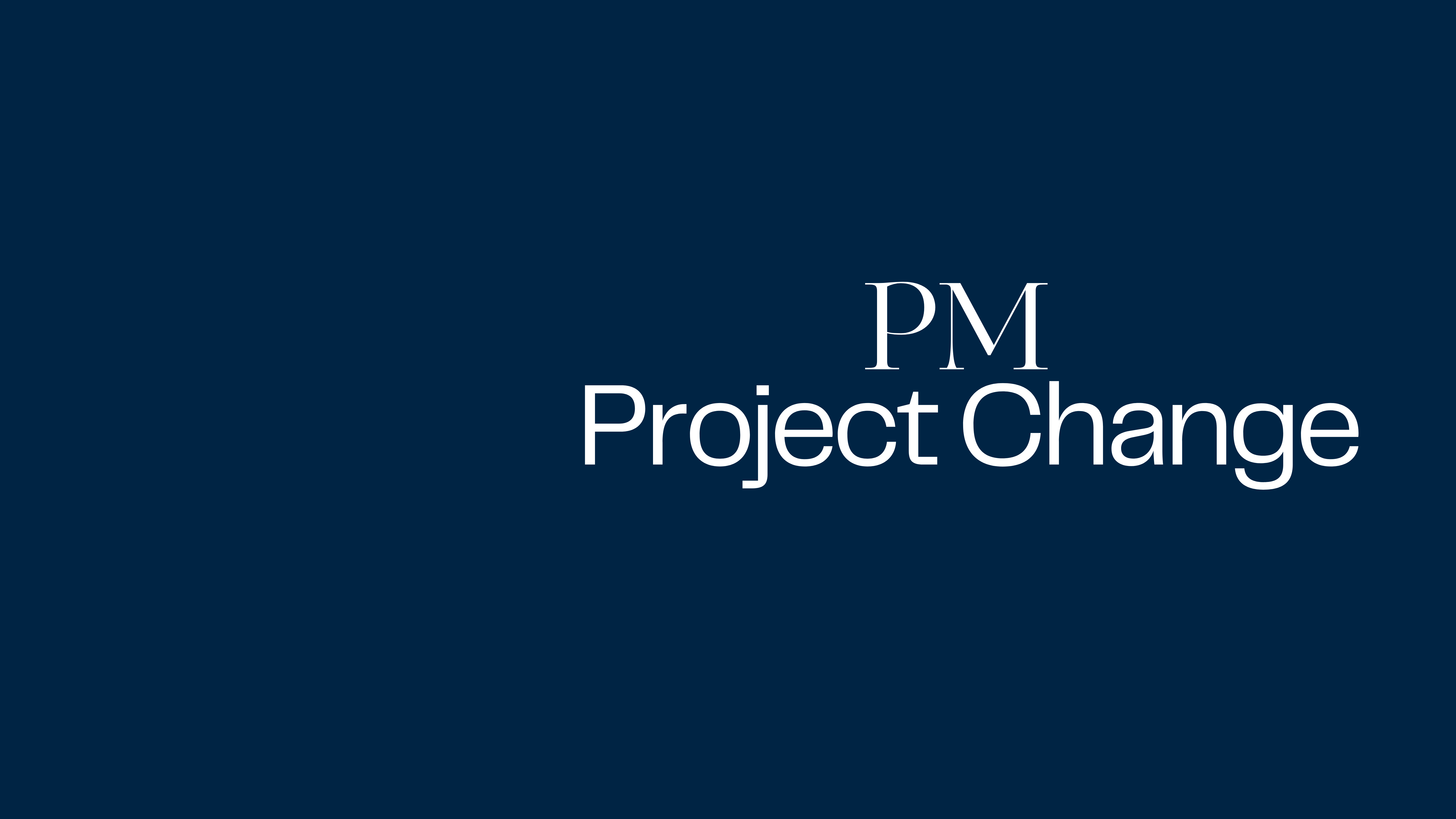PM Project Change cover image