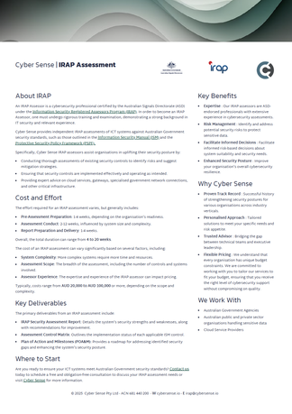 Cyber Sense | IRAP Readiness