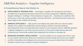Dun & Bradstreet’s Supplier Risk Management and Restricted Party Screening Solution