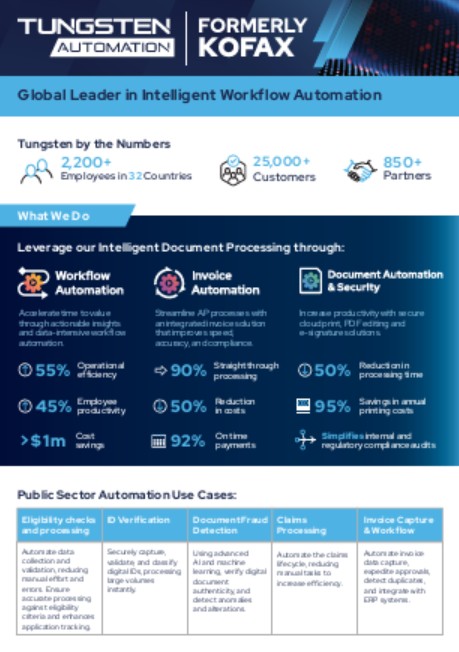 Who is Tungsten Automation (formerly Kofax) preview