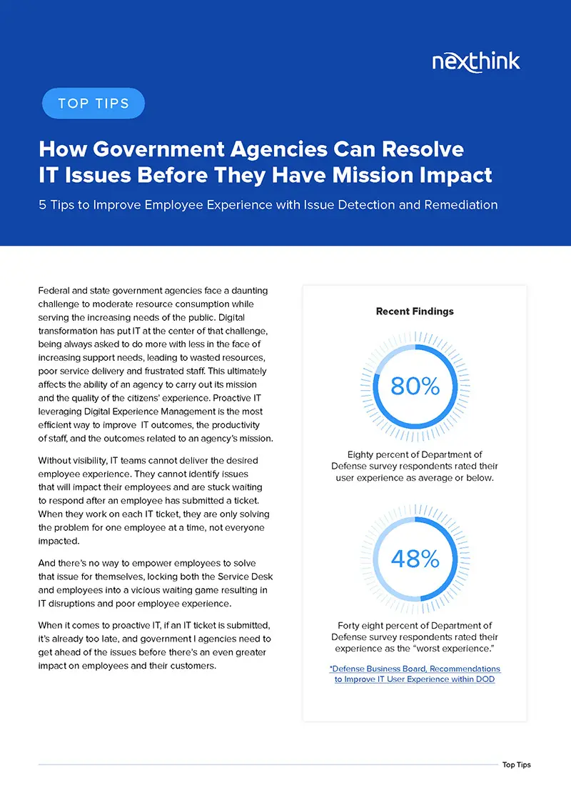 How Government Agencies Can Resolve  IT Issues Before They Have Mission Impact preview
