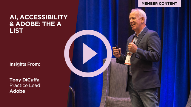 AI, Accessibility & Adobe: the A List