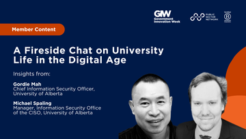 Promotional image for an insight entry called A Fireside Chat on University Life in the Digital Age