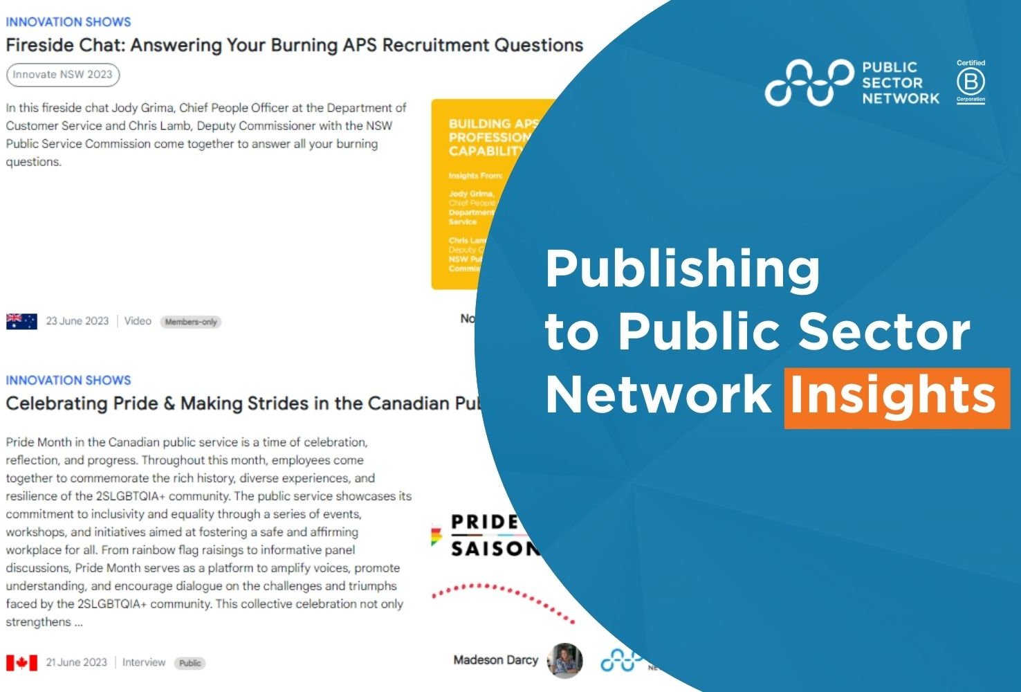 Publishing to Public Sector Network Insights