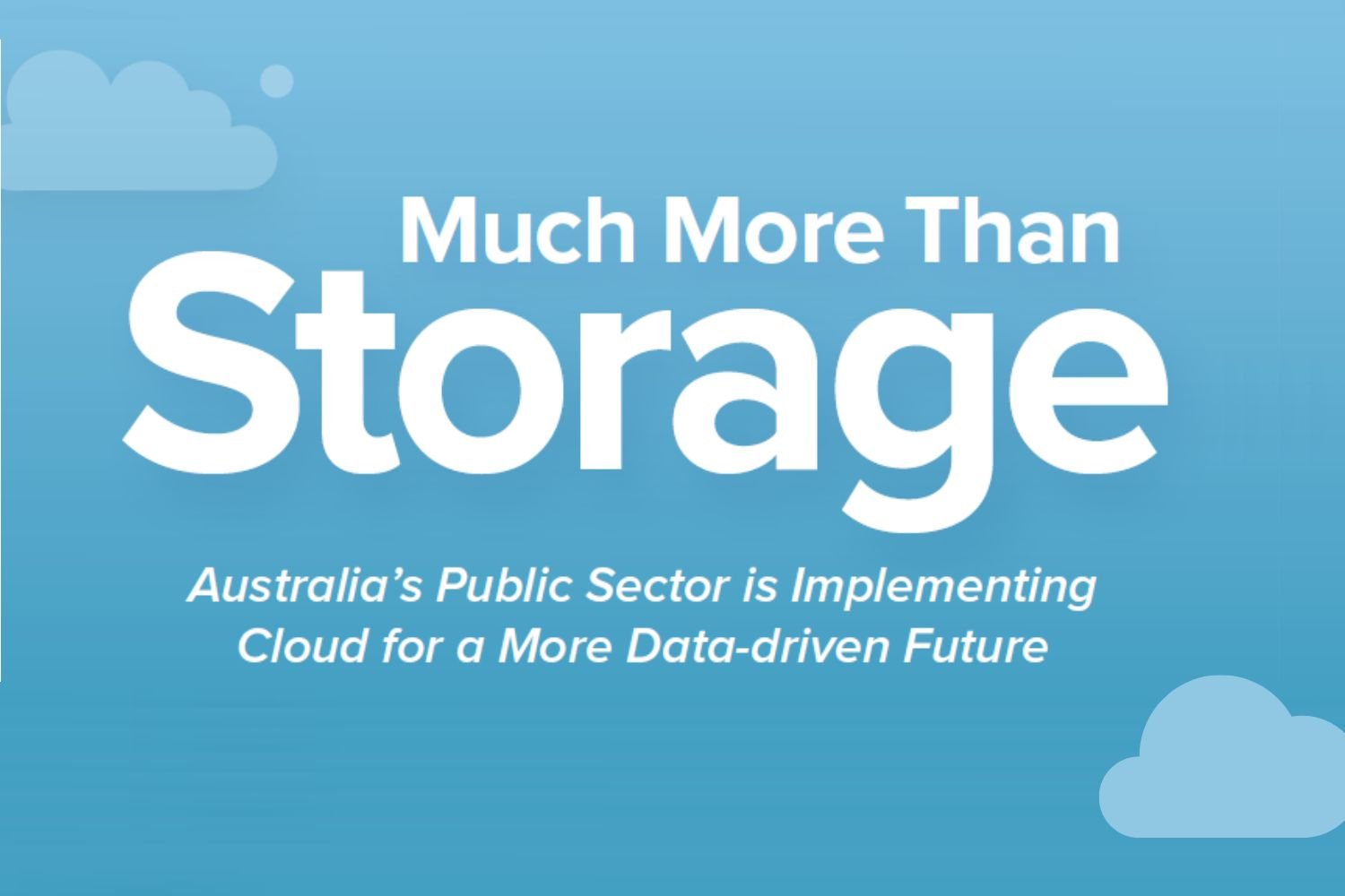 Much More Than Storage - Exploring the Benefits of Cloud Computing in Australia's Public Sector