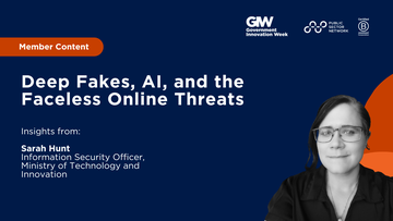 Promotional image for an insight entry called Deep Fakes, AI, and the Faceless Online Threats