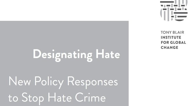 Designing Hate: New Policy Responses to Stop Hate Crime
