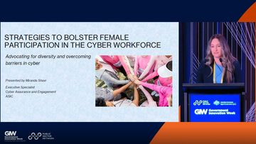 Promotional image for an insight entry called GIW FEDERAL 2025: Strategies to bolster female participation in the cyber workforce for optimised outcomes