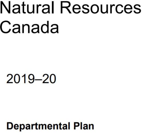 Natural Resources Canada Departmental Plan 2019-20