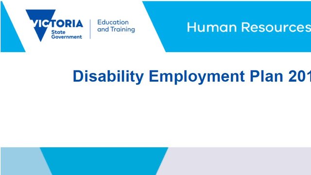 Disability Employment Plan 2019-2022