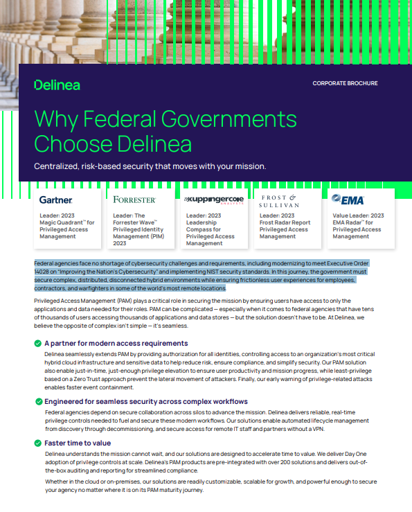 Delinea Corporate Brochure Federal preview