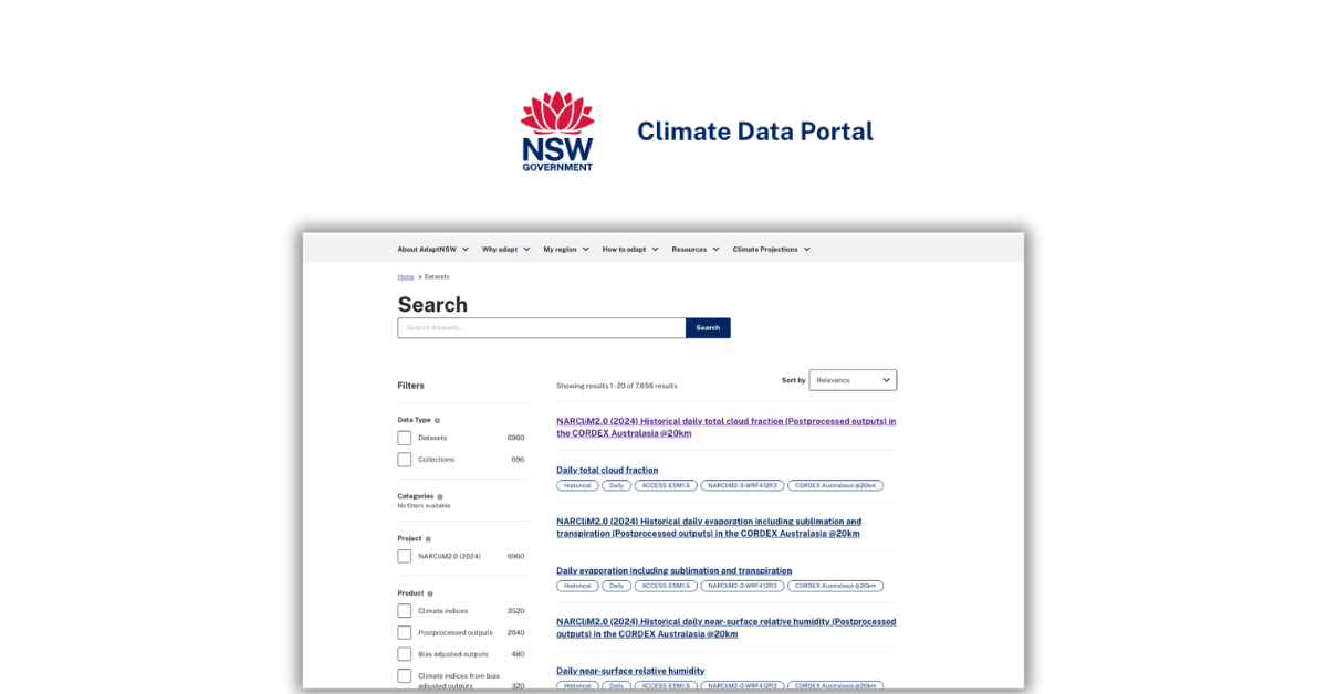 CKAN-powered data portal delivers secure climate projections for NSW Government preview