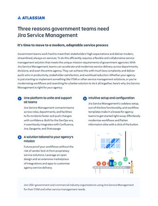 Three Reasons Government Teams Need Jira Service Management