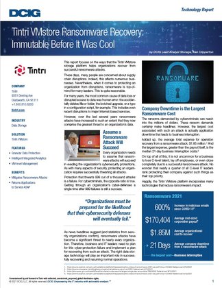 Tintri VMstore Ransomware Recovery: Immutable Before It Was Cool