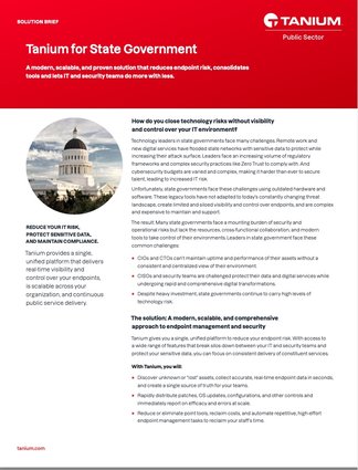 Tanium for State Government