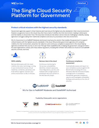The Single Cloud Security Platform for Government