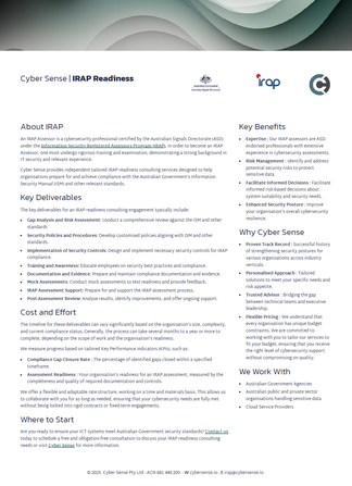 Cyber Sense | IRAP Assessment
