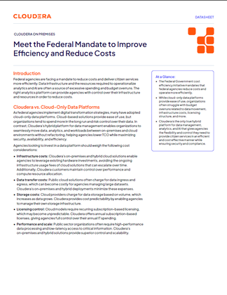 Meet the Federal Mandate to Improve Efficiency and Reduce Costs