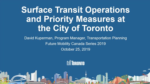 Spotlight on Surface Transit Priority Measures at City of Toronto