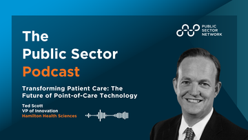 Promotional image for an insight entry called The Public Sector Podcast: Transforming Patient Care with Point-of-Care Technologies