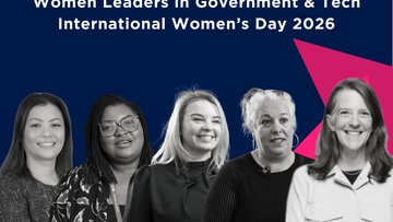 Promotional image for an insight entry called Let's Chat: Women Leaders in Government & Tech | International Women's Day