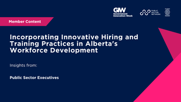 Promotional image for an insight entry called Incorporating Innovative Hiring and Training Practices in Alberta's Workforce Development