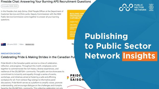 Publishing to Public Sector Network Insights