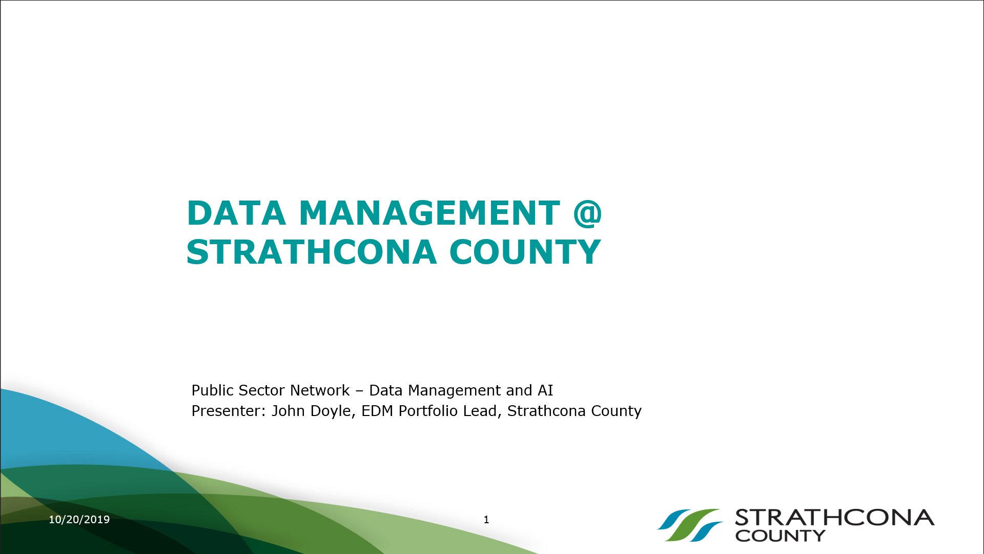 Data & AI in Action: Showcase by John Doyle, Strathcona County