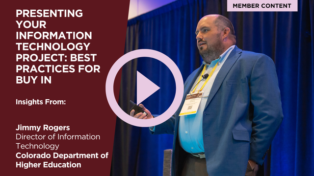 Presenting Your Information Technology Project: Best Practices for Buy In