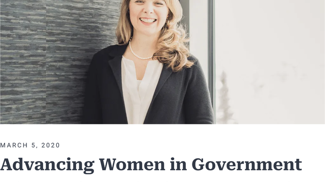 Advancing Women in Government with Design Thinking: An Interview with a Woman in Politics