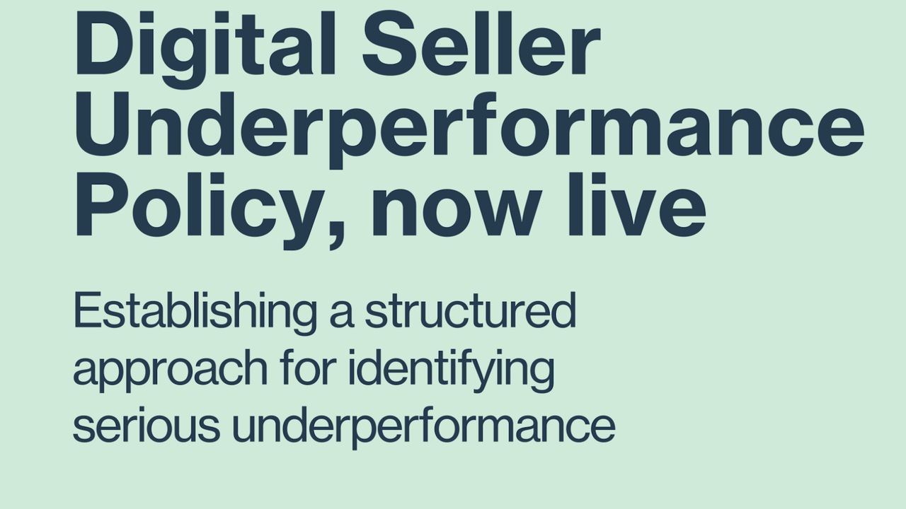 New Digital Seller Underperformance Policy raises the bar for Federal digital delivery