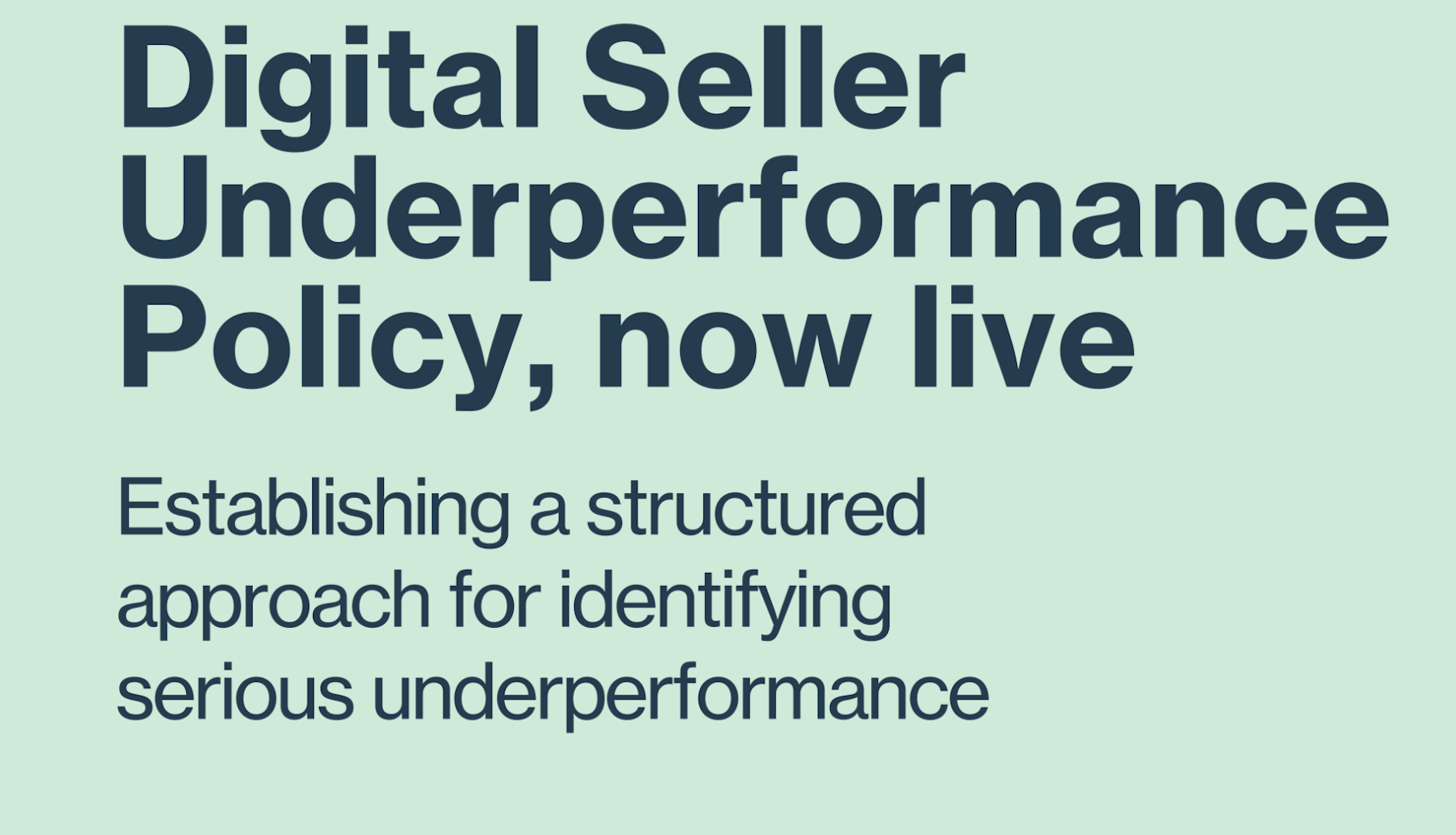 New Digital Seller Underperformance Policy raises the bar for Federal digital delivery