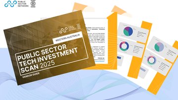 Promotional image for an insight entry called Public Sector Tech Investment Scan 2025 | Western Australia