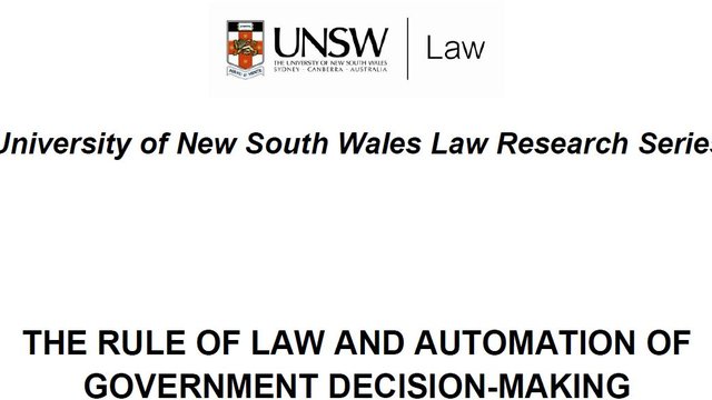 The Rule of Law and Automation of Government Decision-Making