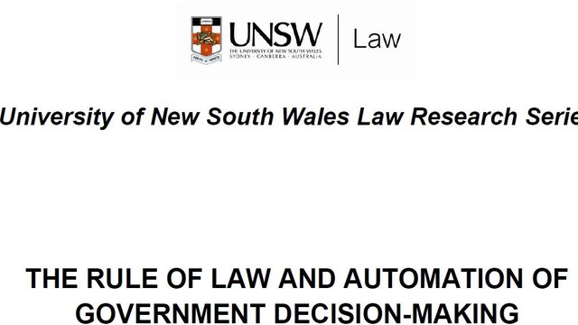 The Rule of Law and Automation of Government Decision-Making