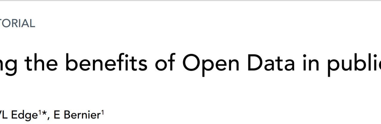 Reaping the Benefits of Open Data in Public Health