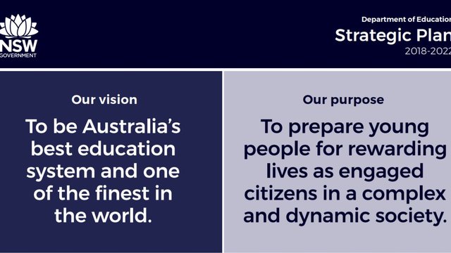 NSW Department of Education Strategic Plan 2018-2022