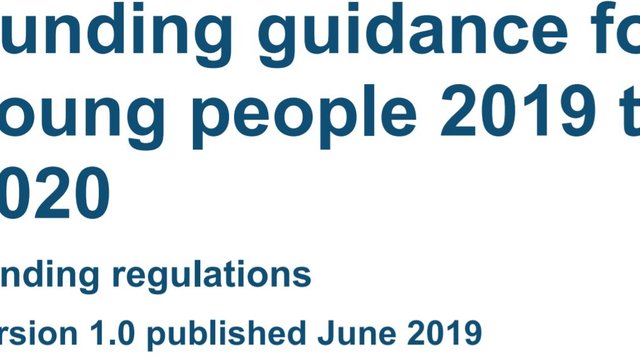 Funding Guidance for Young People 2019 to 2020