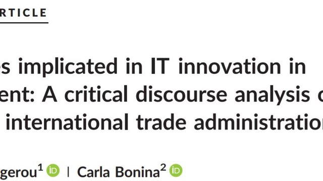 Ideologies Implicated in IT Innovation in Government: A Critical Discourse Analysis of Mexico's International Trade Administration