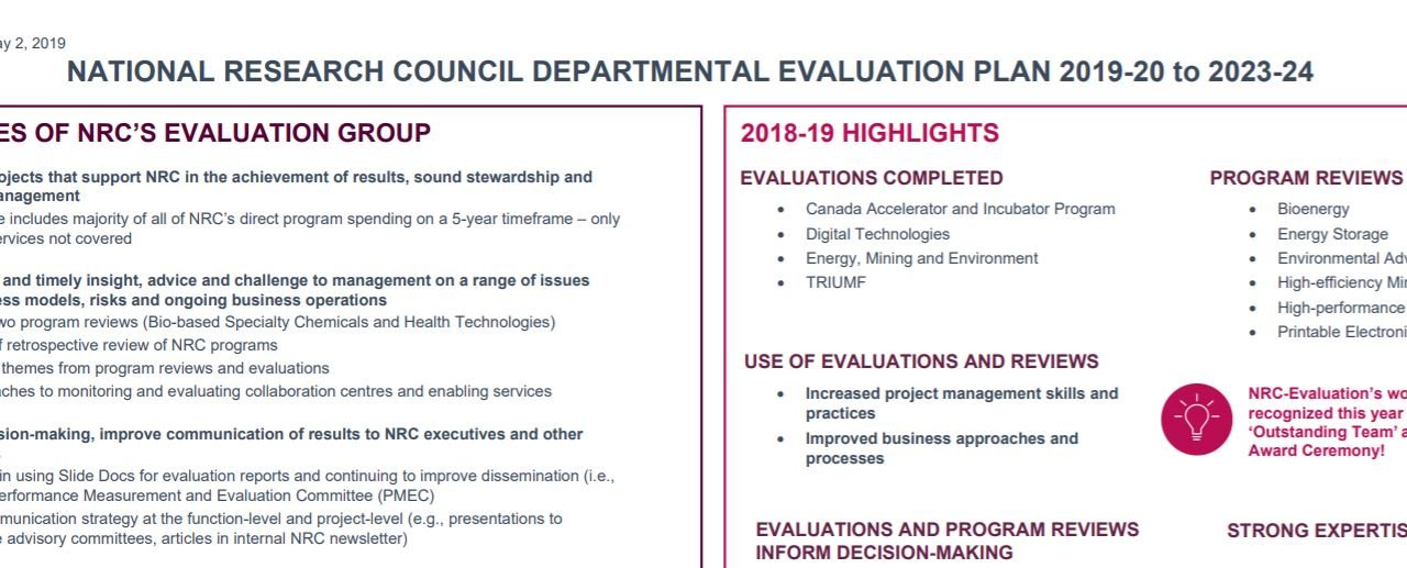 National Research Council Departmental Plan 2019-20 to 2023-24