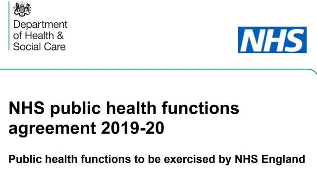 NHS Public Health Functions Agreement 2019-20