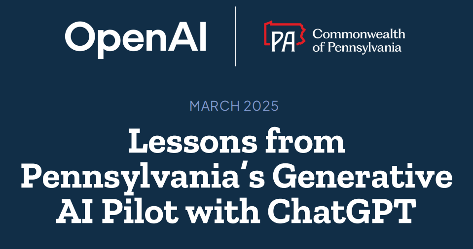 Lessons from Pennsylvania's Generative AI Pilot with Chat GPT