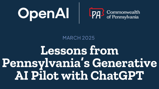 Lessons from Pennsylvania's Generative AI Pilot with Chat GPT