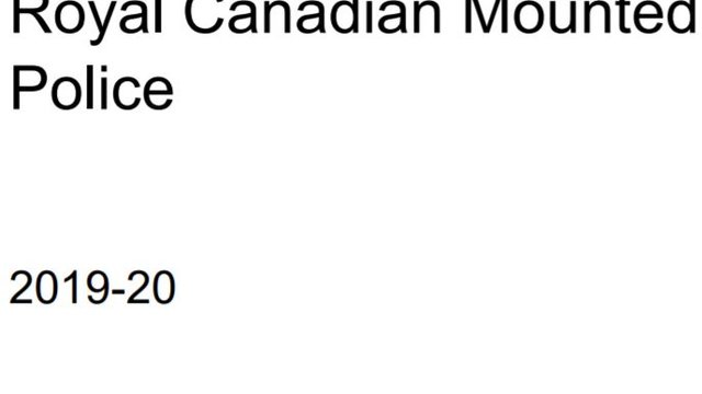 Royal Canadian Mounted Police Departmental Plan 2019-2020