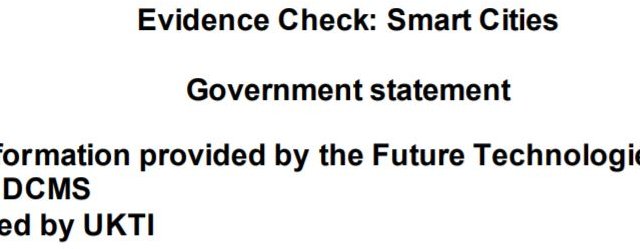 Evidence Check: Smart Cities - Government Statement